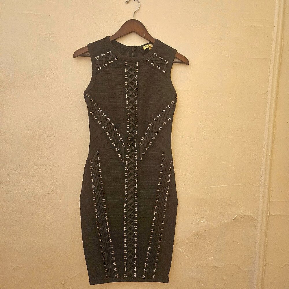 Fitted black sexy dress